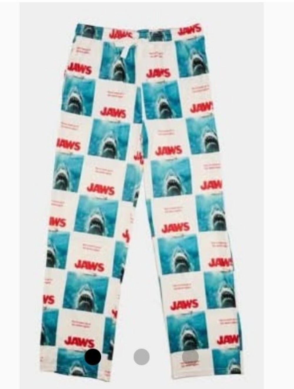 Jaws Poster Print Lounge Pants - Blue & White Size Small